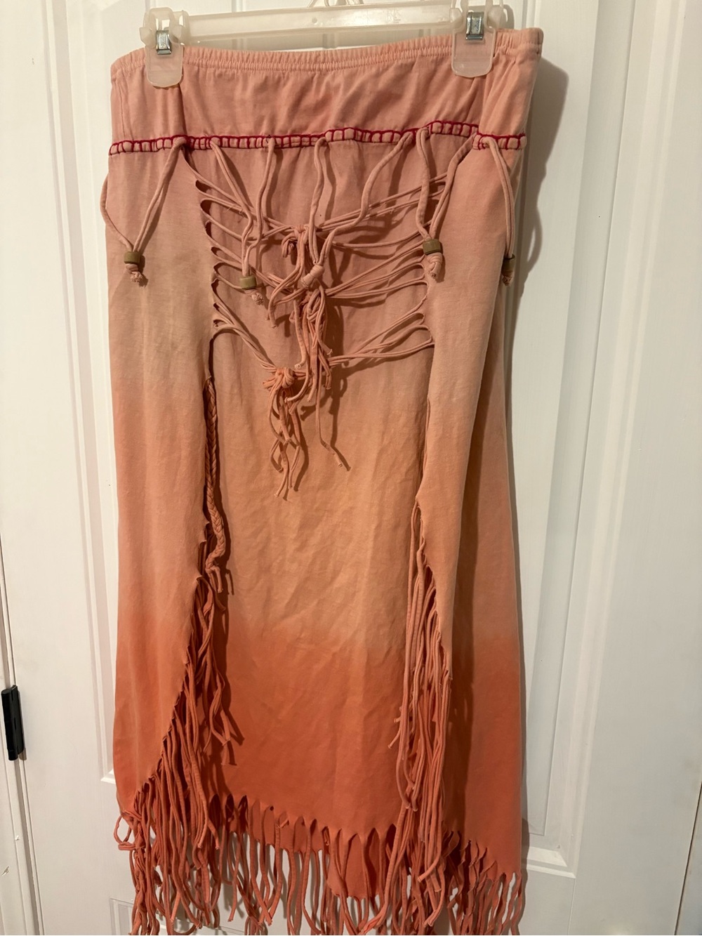 Boho tie maxi skirt
